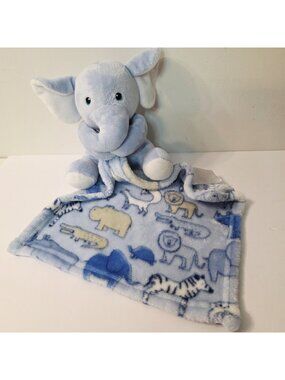 Little Beginnings Blue Elephant Lovey Plush Baby Security Blanket